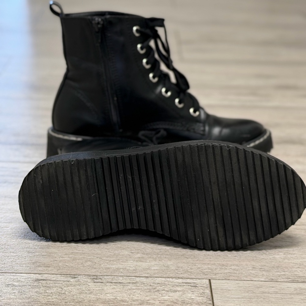 Madden Girl Black Combat Boots - Picture 8 of 10